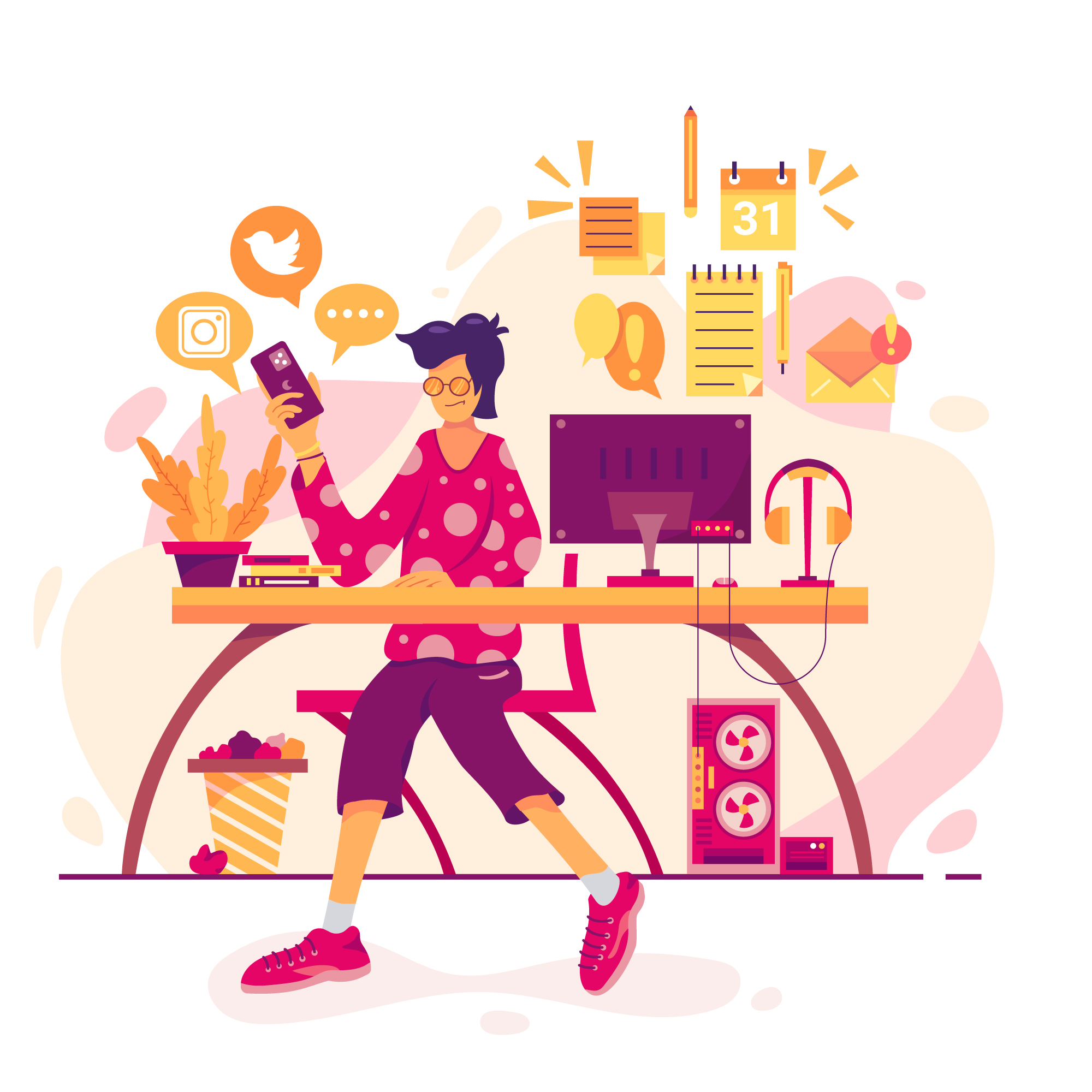 Illustration of fun and useful online tools